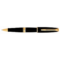 Ручка-роллер Waterman Charleston Ebony Black GT, толщина линии F, позолота 23К